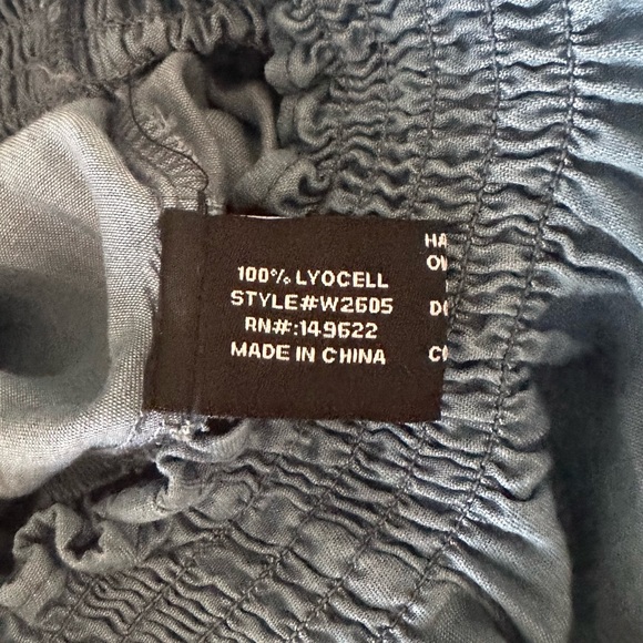 NWT- Walter Baker Light Blue Wide-Leg Jumpsuit with smoked waist - Picture 7 of 7